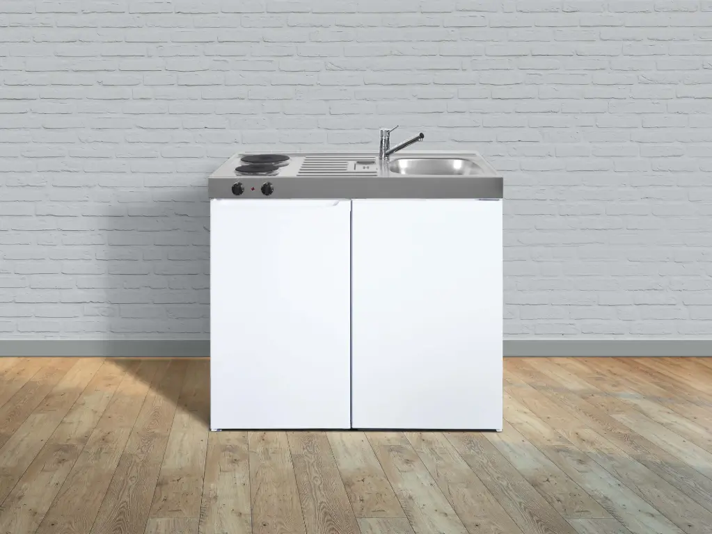 Minikeuken EASYLINE 100 koelkast kookplaat links