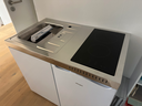 Minikeuken EASYLINE met koelkast en inductie kookplaat rechts