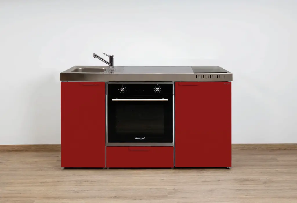 Minikeuken KITCHENLINE MKB 150 rood met 3 toestellen 